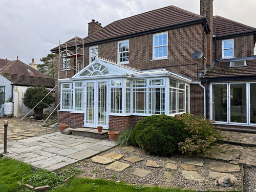 White upvc conservatory - white,