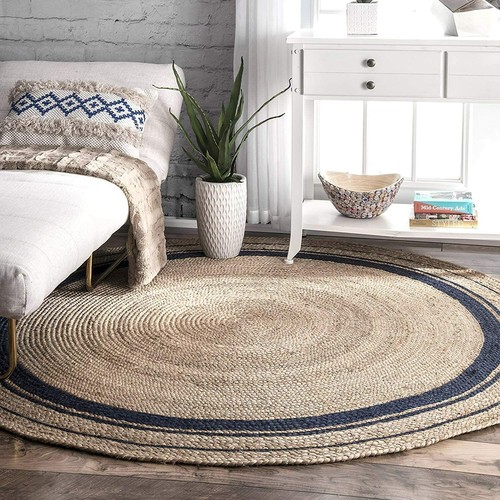 Jute rug round 100 - jute,