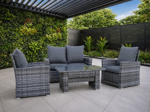 Rattan garden furniture set - rattan, 4