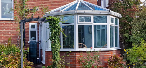 White upvc framed conservatory - upvc,