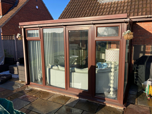 Brown lean conservatory - lean-to,
