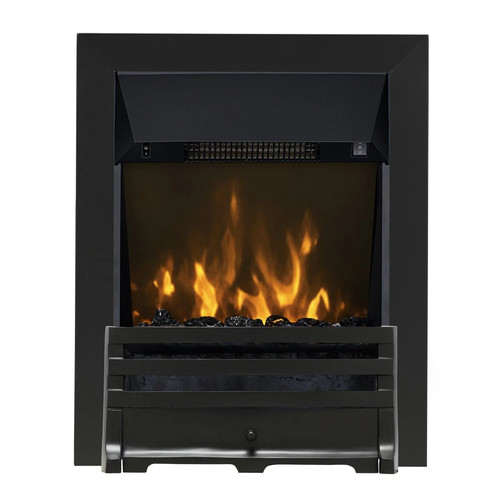 2kw electric inset fire - fire, black