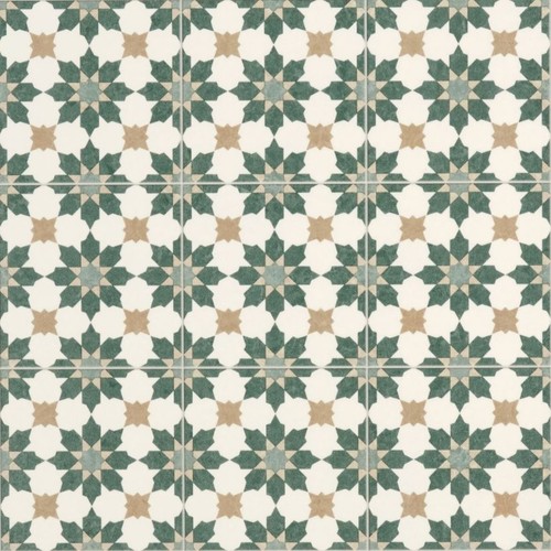 Green tile lino flooring - tile,