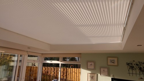 Pleated roof window blinds - pleated,
