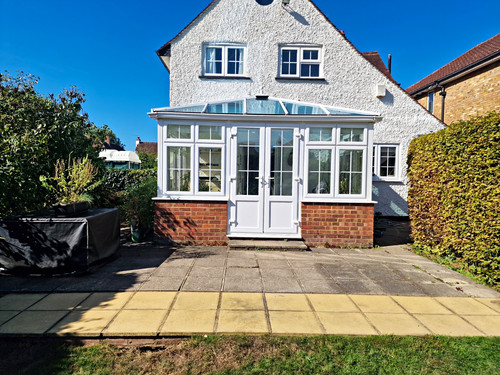 White lean conservatory - white, lean-to